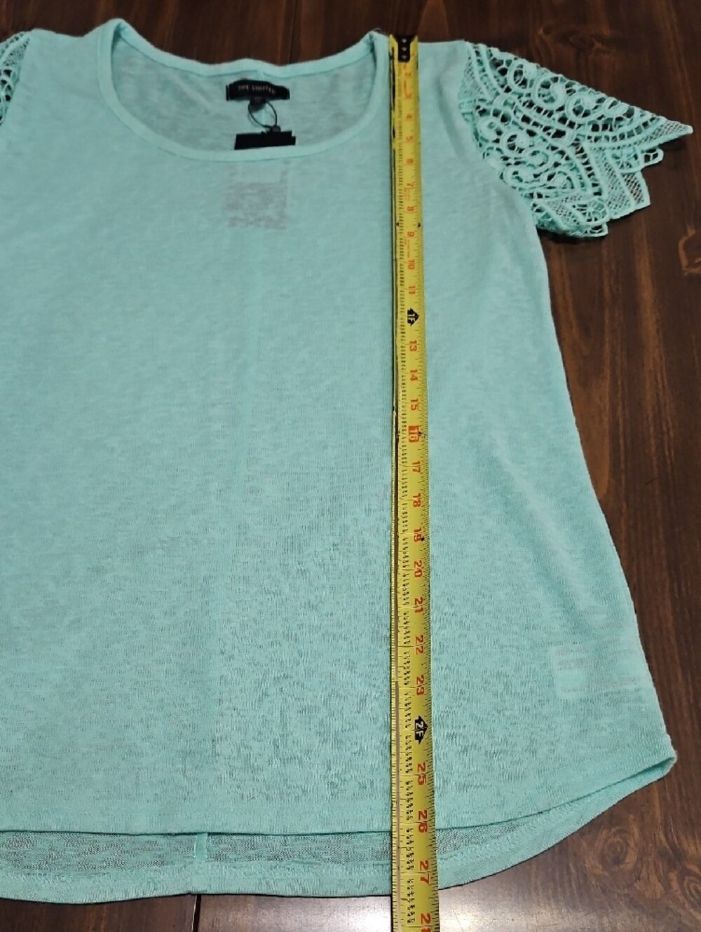 The Limited Mint Green Lace Sleeve Scoop Neck Tee - Picture 3 of 11